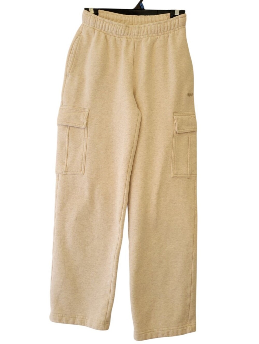 TNA Aritzia Cozy Sweatfleece Mega Fit Gray Cargo Straight Leg Sweatpants 2XS